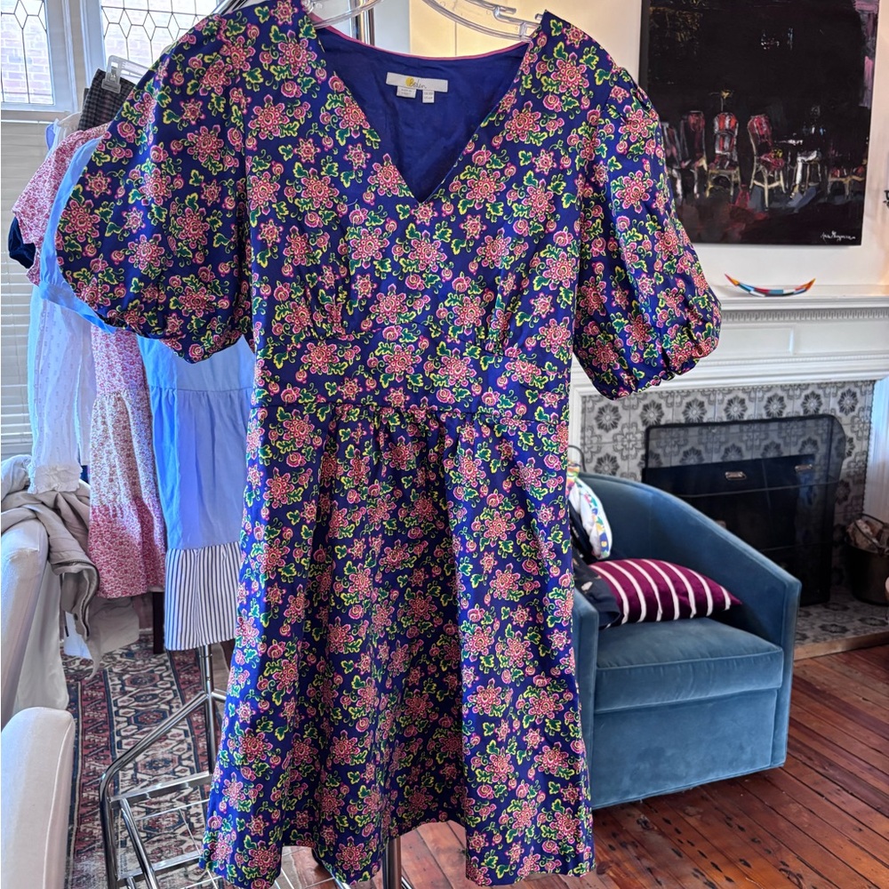 Boden Blue and Pink Floral Dress